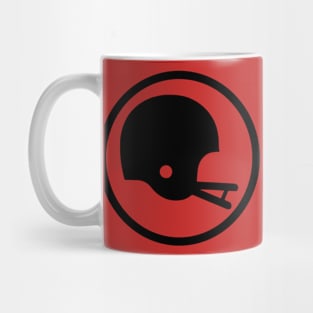 Two-Bar Helmet Minimalist Logo (Black) Mug